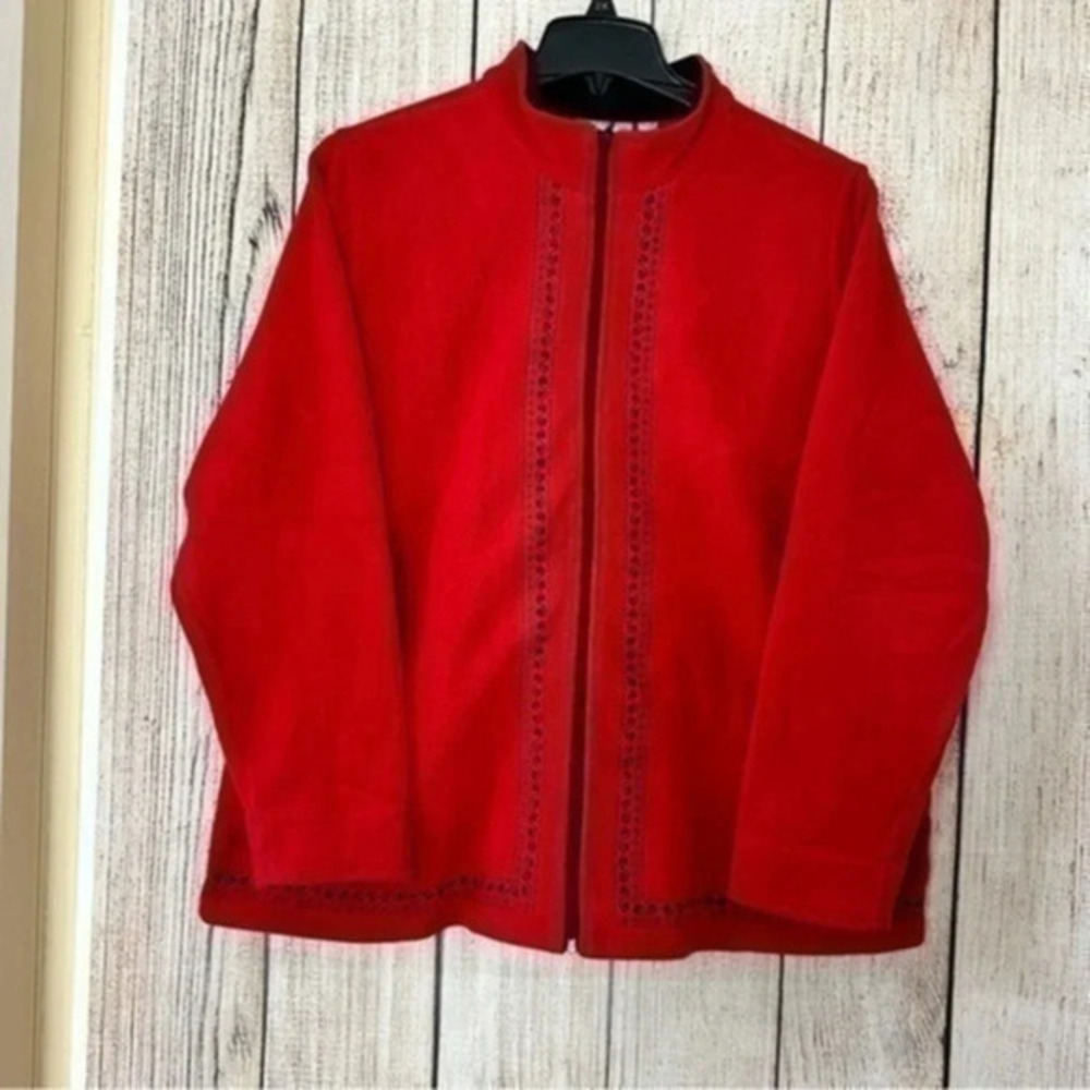 Sport Savvy Womens Fleece Full zip Jacket size 1X